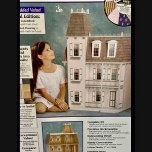 Dollhouse Kit with Pink and White Design